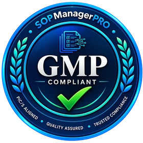 GMP and PIC/S-oriented quality workflow badge